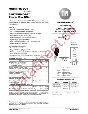 MURHF860CTG datasheet  